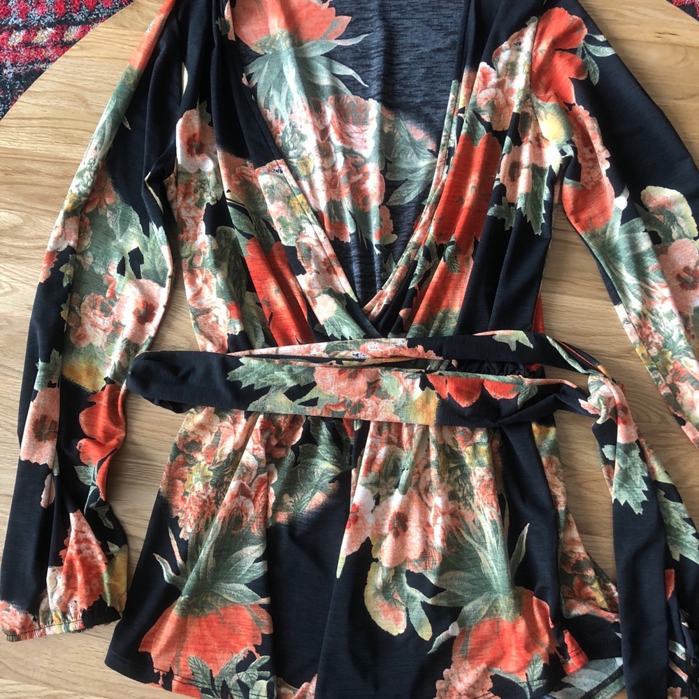 Honey punch floral romper